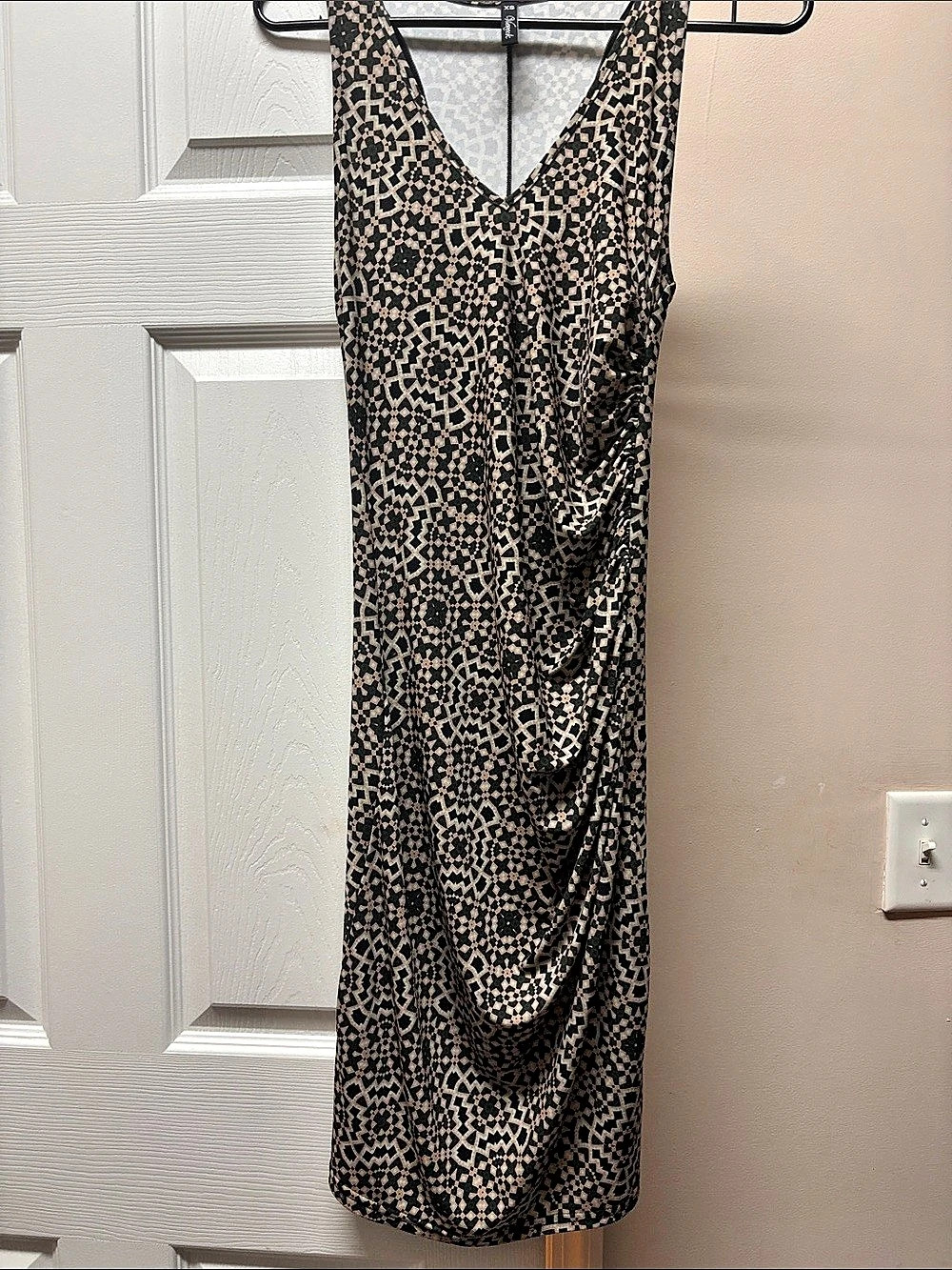 Viereck Animal Print Midi Dress Black & Brown XS